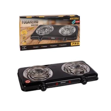 Imagem de Fogareiro Elétrico Portátil 2 Bocas - Cozinhe sem Gás com Segurança