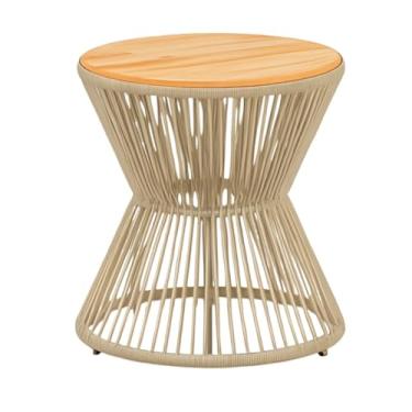 Imagem de Mesa lateral em forma de ampulheta em fibra sintética – decoração luxuosa para a casa, resistente mas elegante. Perfeita para salas de estar e quartos clássicos. (Fendi)