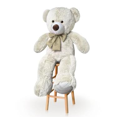 Imagem de Genérico Urso De Pelúcia Gigante 1M Com Laço Para Decoração Presente Amor (Baunilha Com Bege)