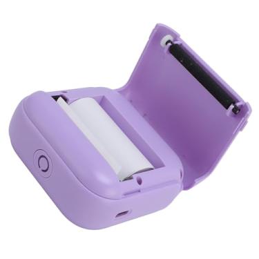 Imagem de Serounder Impressora Térmica Pequena de Bolso, BT 203dpi Portátil Máquina Térmica para Fazer Adesivos Sem Tinta com 1 Rolo de Papel para Impressão para Celular, Contas, Fotos, Memorandos (Roxo)