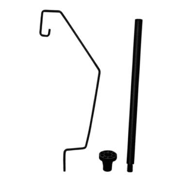 Imagem de UGPLM Suporte para lanterna de mesa de acampamento fácil de instalar, equipamento de ferro, poste de lâmpada de mesa dobrável portátil leve para áreas