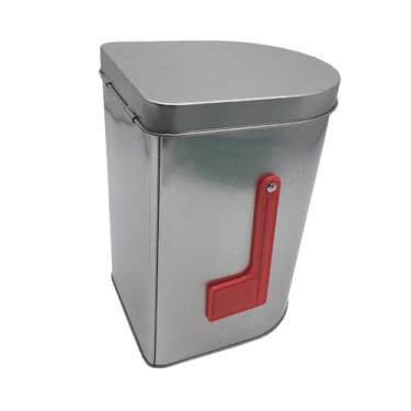 Imagem de Baoblaze Caixa de correio de folha de flandres para armazenamento de Natal Caixa de correio de lata de presente decorativa de para atividades de troca de