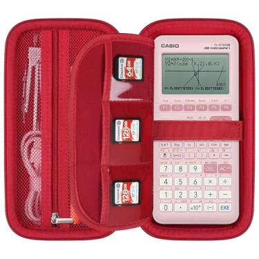 Imagem de Elonbo Estojo De Transporte Para Calculadora Gráfica Colorida Casio Fx-Cg50 Prizm/Casio Fx-9750Giii/991Es Plus/991Cw/115Es 300Es/300Ms Standard Advanced Scientific Calculator, Vermelho