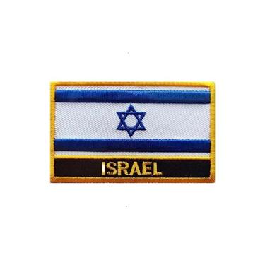 Imagem de Ruoming 1 PÇ Patch de bandeira de Israel bordado a ferro ou costurado tático militar nacional israelense