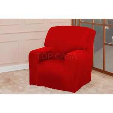 Imagem de Capa Protetor Sofá Poltrona Papai 1 Lugar Coladinha Vermelho