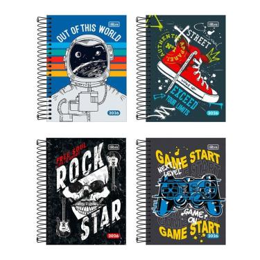 Imagem de Agenda espiral diária Pepper Masculina 2026 Tilibra