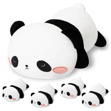Imagem de Bicho de pelúcia SQEQE Panda com 4 bebês dentro - 1 mamãe