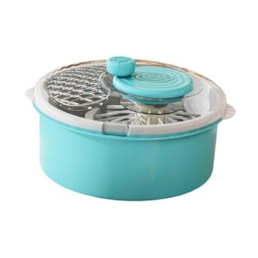 Imagem de MotiveTech Máquina de lavar frutas e vegetais manual, resistente e leve, limpador de frutas para cozinha, Azul