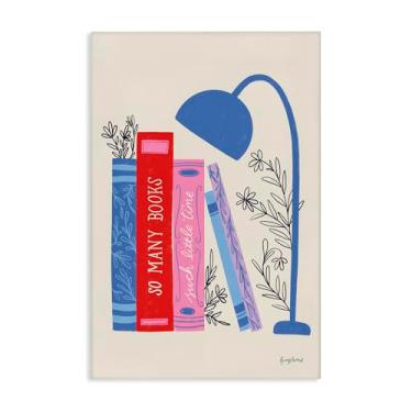 Imagem de Stupell Industries So Many Books Little Time Canvas Wall Art, design por Becky Thorns, 91 x 61 cm