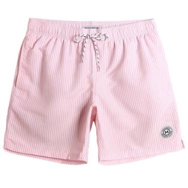 Imagem de Shorts de banho mamagic masculinos Slim Fit Quick Dry, rosa, tamanho L