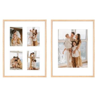 Imagem de Porta-retratos ATOBART OAK Wood 30x40cm com tapete 21x29,7cm Conjunto 