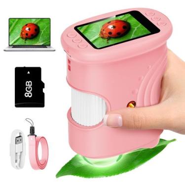 Imagem de Microscópio Alotwan Kids Digital com zoom 1000X com cartão SD de 8 GB