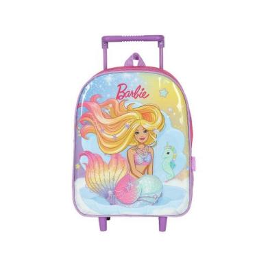 Imagem de Mochila de Rodinhas Barbie Sereia - Ideal para Crianças - no-brand