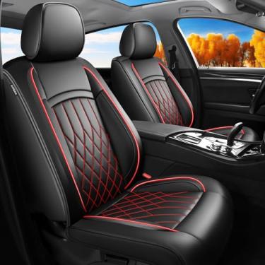 Imagem de Banklif Capas de assento de carro compatíveis com Chevrolet/Chevy Equinox 2011-2025, protetor de almofadas de assento automotivo de couro impermeável e respirável | Compatível com airbag |Apenas 2