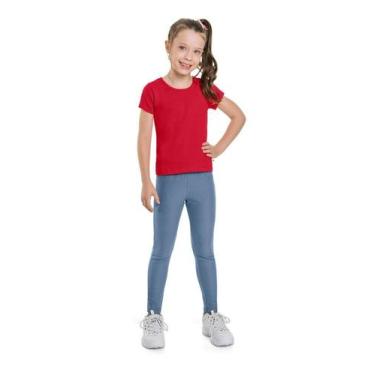 Imagem de Calça legging básica infantil menina de cotton jeans Brandili, 1, Azul