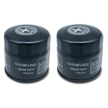 Imagem de Filtro de óleo 15410-MFJ-D01 15410-MFJ-D02 compatível com HONDA NC750X, Honda NC750X DCT ABS 2019 (pacote com 2)