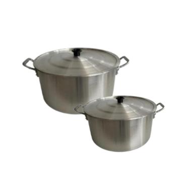 Imagem de Jogo Caçarola Industrial 26/32 Alumínio Grosso Panela Hotel