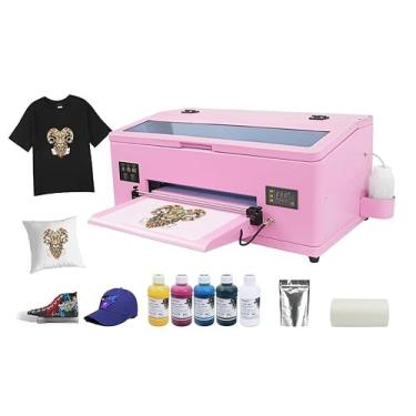 Imagem de Qilpho Impressora A3 DTF L1800, máquina de transferência direta para filme com circulação de tinta branca e limpeza semiautomática, para camisetas, chapéus, bolsas em algodão e poliéster (impressora +