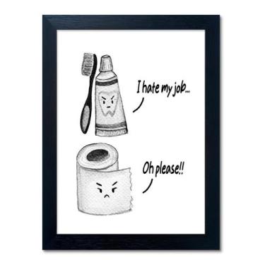 Imagem de Arte de parede Boswaydeco, decoração de banheiro infantil engraçada em