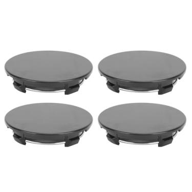 Imagem de 4 peças de tampas de centro de roda, tampa de aro de roda de carro, diâmetro interno de 60 mm, diâmetro externo de 70 mm, calota central do cubo do aro do veículo para SUV de carro (preto)