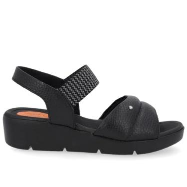 Imagem de Sandalia Usaflex Couro Ref Al4304 Preto/marrom 034