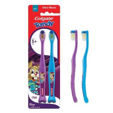Imagem de Escova Dental Infantil Colgate Tandy Extra Macia Cores 2 Unidades