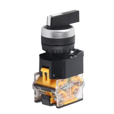 Imagem de Yinhing Chave Seletor, Troca Rotativa de Redefinição Automática, Com Alça Longa LA38-20BX33 22mm 3 Posição Trava o Interruptor Seletor Rotativo para Partida Eletromagnética e Relés
