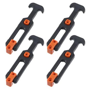 Imagem de T Tulead Travas de borracha com alça T para escotilha de substituição da trava do refrigerador 6,3" × 1,185 cm, laranja, 4 peças com parafusos