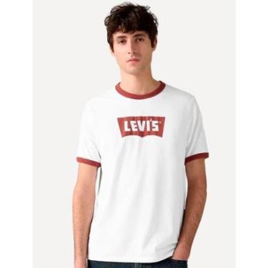 Imagem de Camiseta Levis Masculina Standard Ringer Vermelho/Branco-Masculino