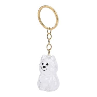 Imagem de ZJchao 3 Peças Chaveiro de Cabelo de Cachorro, Lembrança de Cabelo de Cachorro, Chaveiro Memorial, Lembrança Transparente Fofa para Animais de Estimação, Preservação de Pele Selada