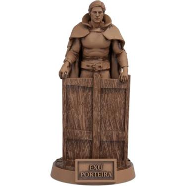 Imagem de Estátua Exu Porteira Umbanda Candomblé (Cor Madeira)