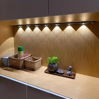 Imagem de Luz Noturna，Ultra Fino Diodo Emissor de Luz 30/40/60cm ArmáRio LâMpada Pir Sensor de Movimento Sem Fio Usb RecarregáVel Luz(40cm)