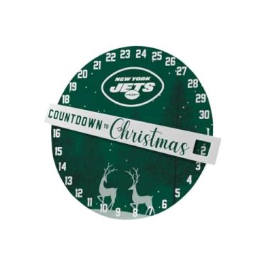 Imagem de Pegasus Sports Placa de parede NFL Countdown to Christmas - 30,5 cm, cores do time (New York Jets)