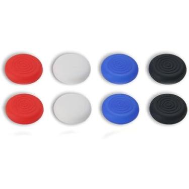 Imagem de 8 peças de silicone para joystick capa para controle Oculus Quest 2 VR Handle Rocker Silicone Caps (anel)