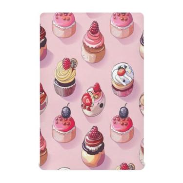 Imagem de Wassud Lençóis de berço com estampa de bolo fofo para meninos e meninas, respirável, para berço neutro, 71 cm x 132 cm