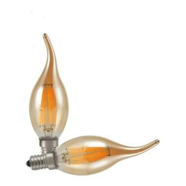 Imagem de Kit 10 Lâmpada Filamento Led C35 Vintage Retro Vela E14 Ambar - Dubai