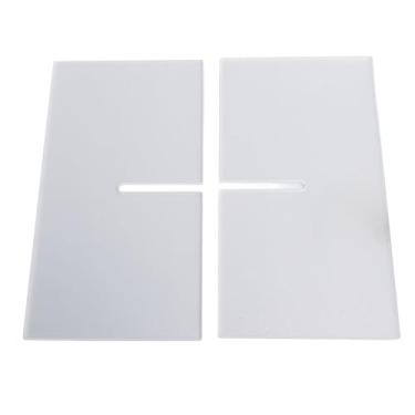 Imagem de Suporte de livro acrílico transparente multifuncional suporte de exibição de livro aberto para cafeterias e decoração de casa 2 peças placas acrílicas