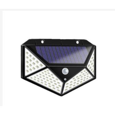 Imagem de Luminária solar 100 leds com sensor de presença sem fio a prova Dagua 