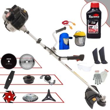 Imagem de Roçadeira Kawashima Kw43le 43cc 1,7hp + Faca 2 Pontas + Faca 40 Dentes + Faca 80 Dentes + Trimmer + Escova 38c + Faca 6 Pontas