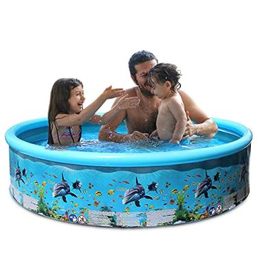 Imagem de Piscina de natação portátil plástico duro dobrável para famílias bebês e adultos