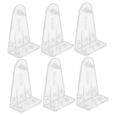 Imagem de 8 peças de suportes de fixação de acrílico transparente para persianas horizontais com parafusos, clipes de substituição para persianas e portas, suportes de cortina para suporte de persianas