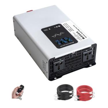 Imagem de Inversor de onda senoidal pura de 5000W, conversor DC 12 V-72 V para AC 120 V/240 V, inversor de alta eficiência com controle remoto para residências, trailers, caminhões,12V to 110V