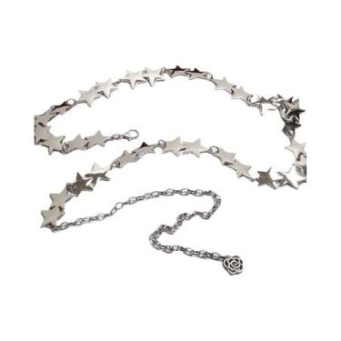 Imagem de Cinto Decorativo Vintage Feminino Com Corrente De Estrela Pentagrama D