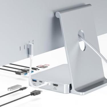 Imagem de Hub USB C para iMac de 24 polegadas 2021/2023/2024, hub USB iMac 8 em 1 com SSD M.2, com USB A/C 3.2 10 Gbps, SD/TF, HDMI iMacM1 M3 M4 acessórios para dock