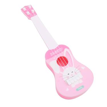 Imagem de SPYMINNPOO Crianças Ukulele, Simulação Ukulele Guitarra Educacional Aprendizagem Brinquedo Instrumento Musical para Meninos Meninas (Rosa)