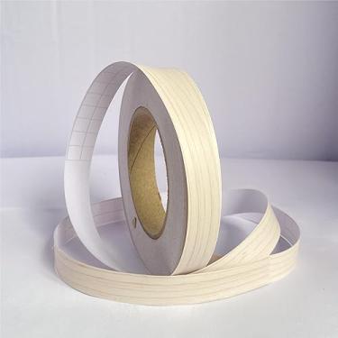 Imagem de GQQGSHOP Faixa autoadesiva de borda de parede de 50 m à prova d'água, painéis de parede, borda de teto moldura de porta decoração interior linha da cintura (bordo branco, 0,8 cm (L))