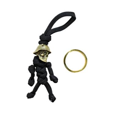 Imagem de Chaveiro De Cabeça De Caveira Em Paracord Trançado, Pingente Para Capa