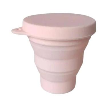 Imagem de Copo De Água De Silicone Colapsável De 180ML Com Tampa Portátil Para C