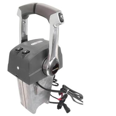 Imagem de BOATCON Caixa de controle remoto de alavanca dupla 5006184 Montagem superior para motor de popa Johnson Evinrude OMC BRP com interruptor de chave aperte para abrir
