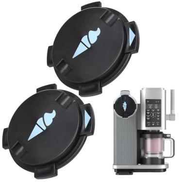 Imagem de Pacote com 2 tampas de vedação à prova de poeira para máquina de sorvete Ninja NC701, compatível com Ninja Swirl By Creami - design temático de sorvete, fácil de instalar e remover, mantém o sorvete